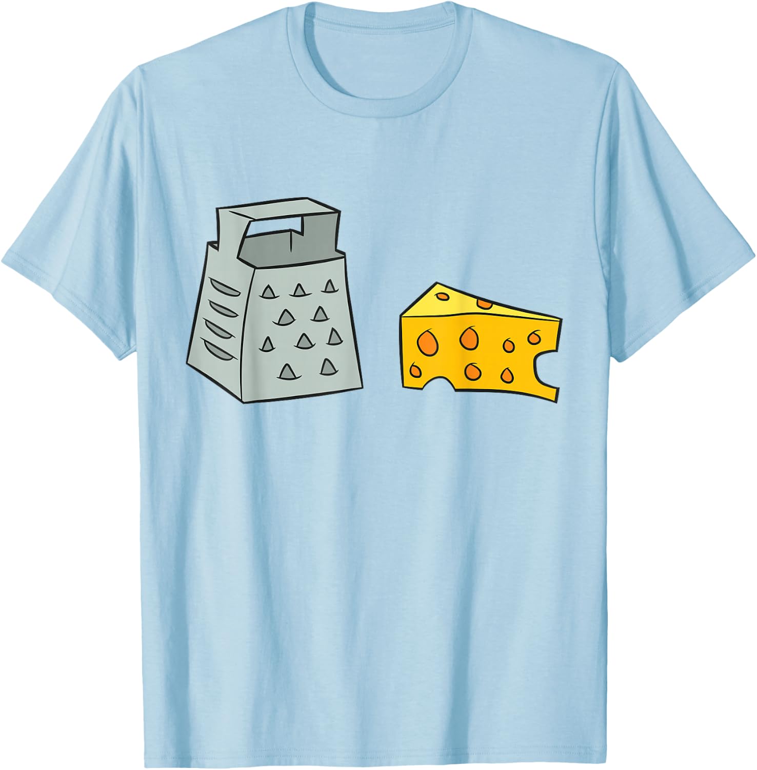Cheese Lovers Gift Love Cheese Grater and Cheese T-Shirt - T-Shirt | Light Blue