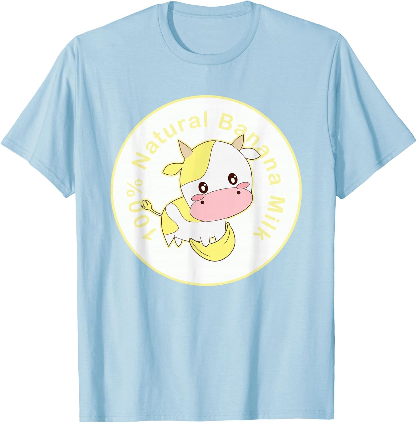 Kawaii cute Yellow cow, Kawaii Banana Milk Girl T-Shirt - T-Shirt | Light Blue