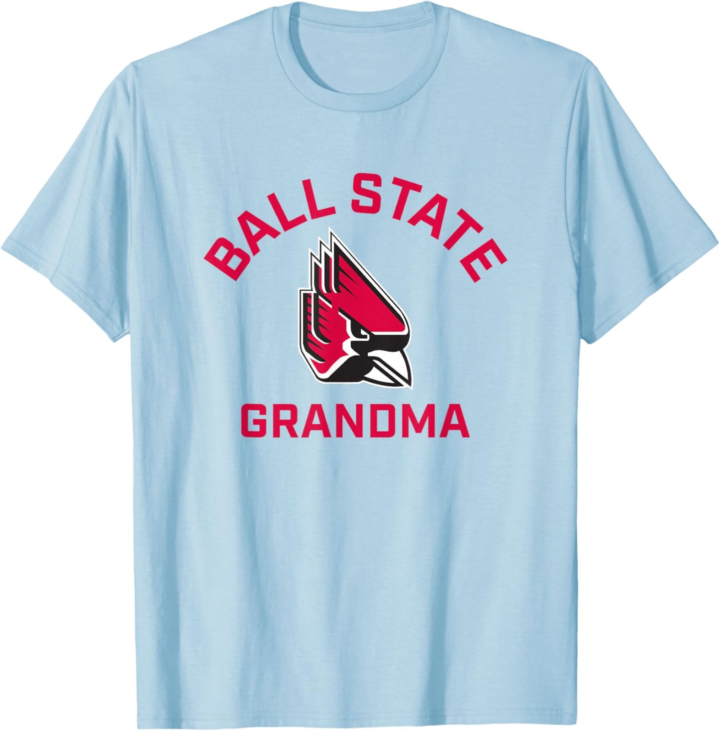 Ball State University Cardinals Arched Grandma T-Shirt - T-Shirt | Light Blue