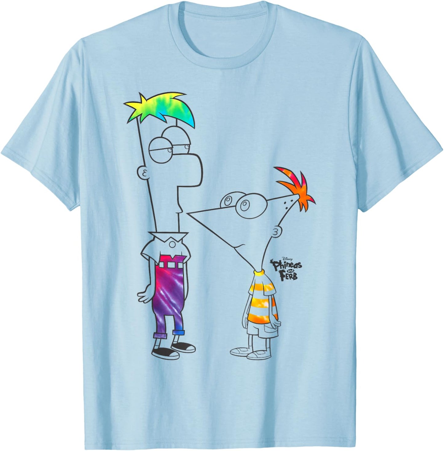Disney Phineas And Ferb Boys Of Tie Dye T-Shirt - T-Shirt | Light Blue