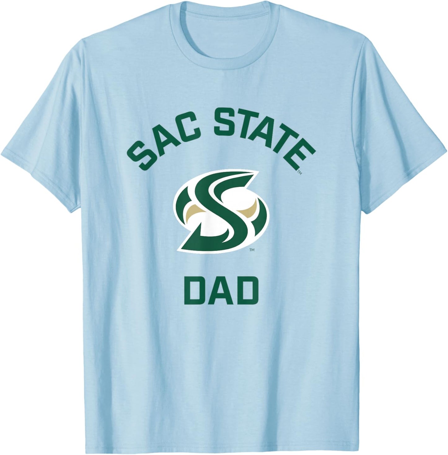 Sacramento State CSUS Hornets Arched Dad T-Shirt - T-Shirt | Light Blue