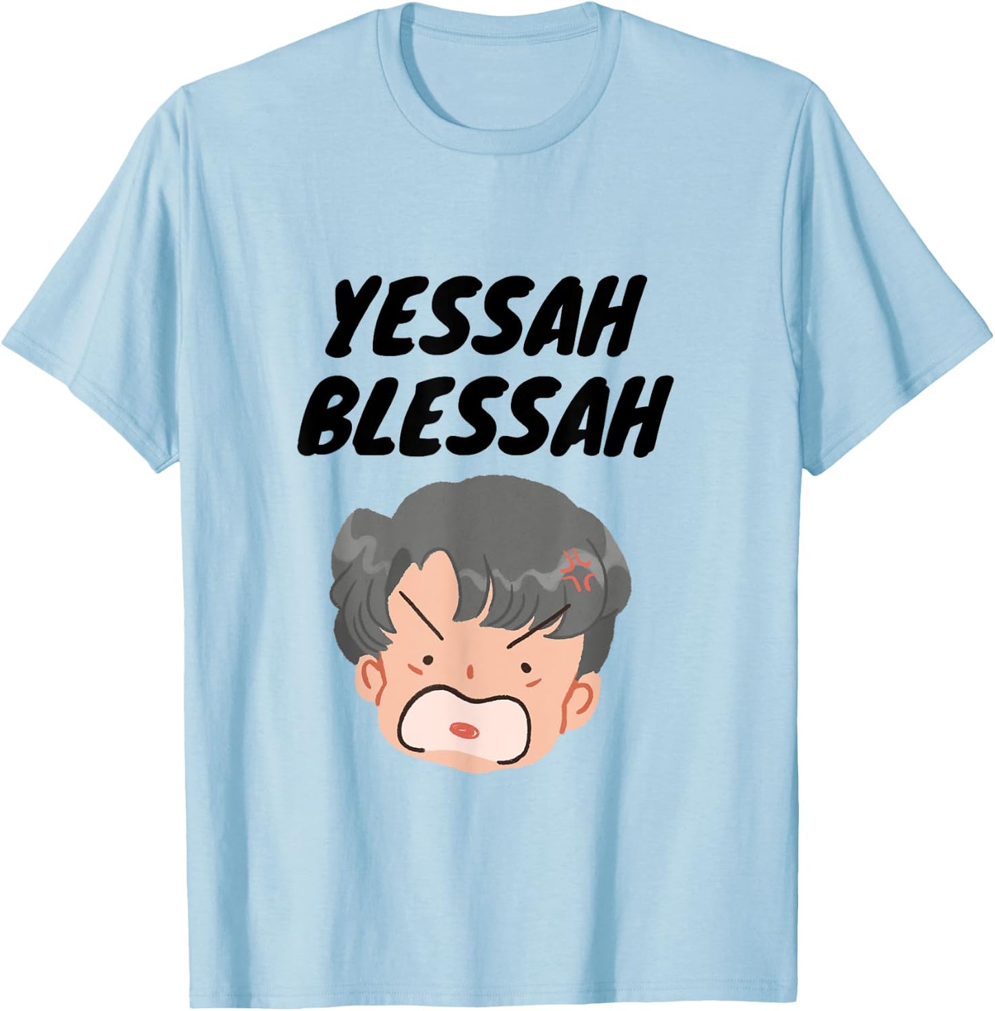 Yessah Blessah T-Shirt - T-Shirt | Light Blue