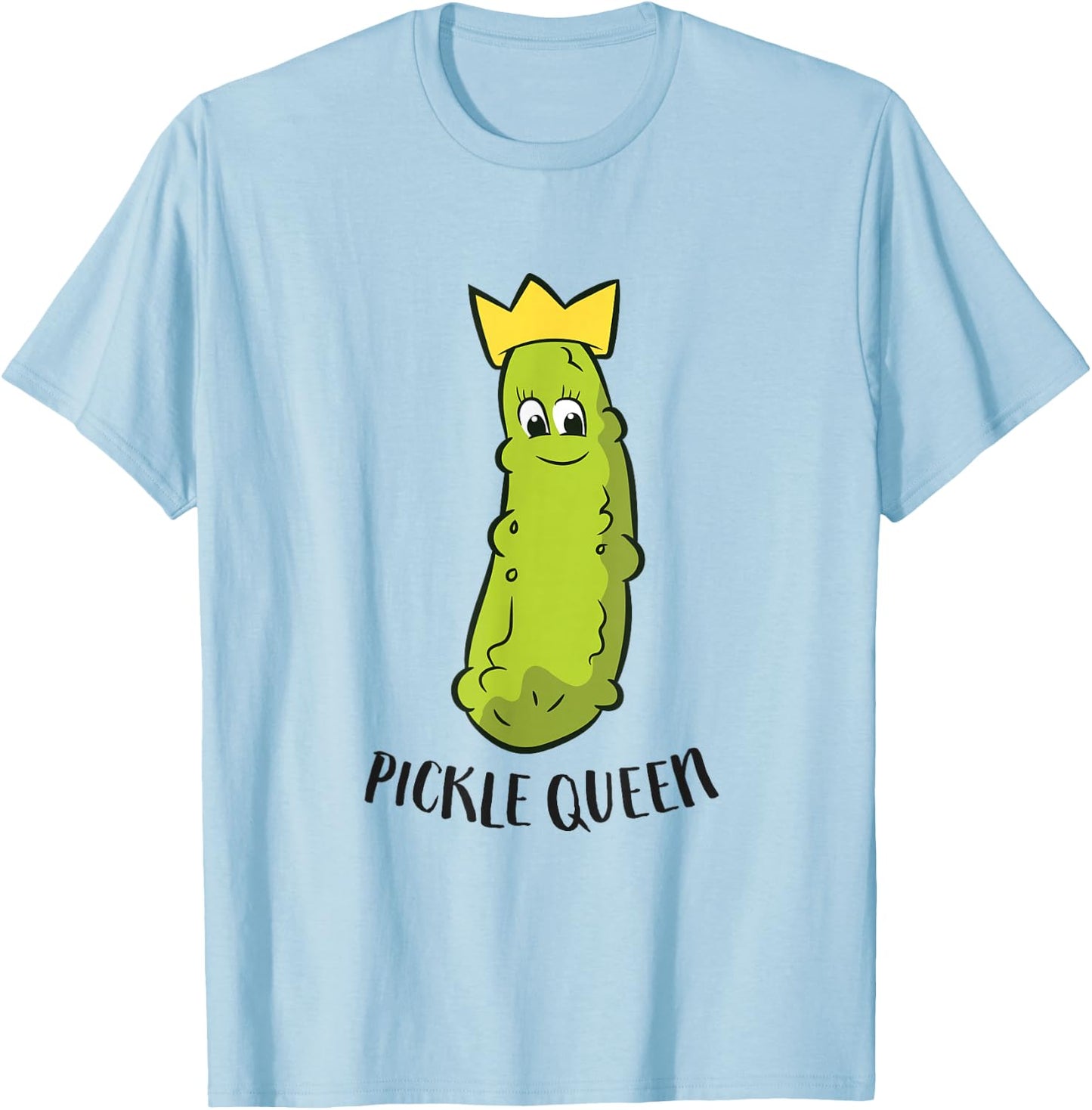 Pickle Queen Funny Cucumber Pickle Girl T-Shirt - T-Shirt | Light Blue