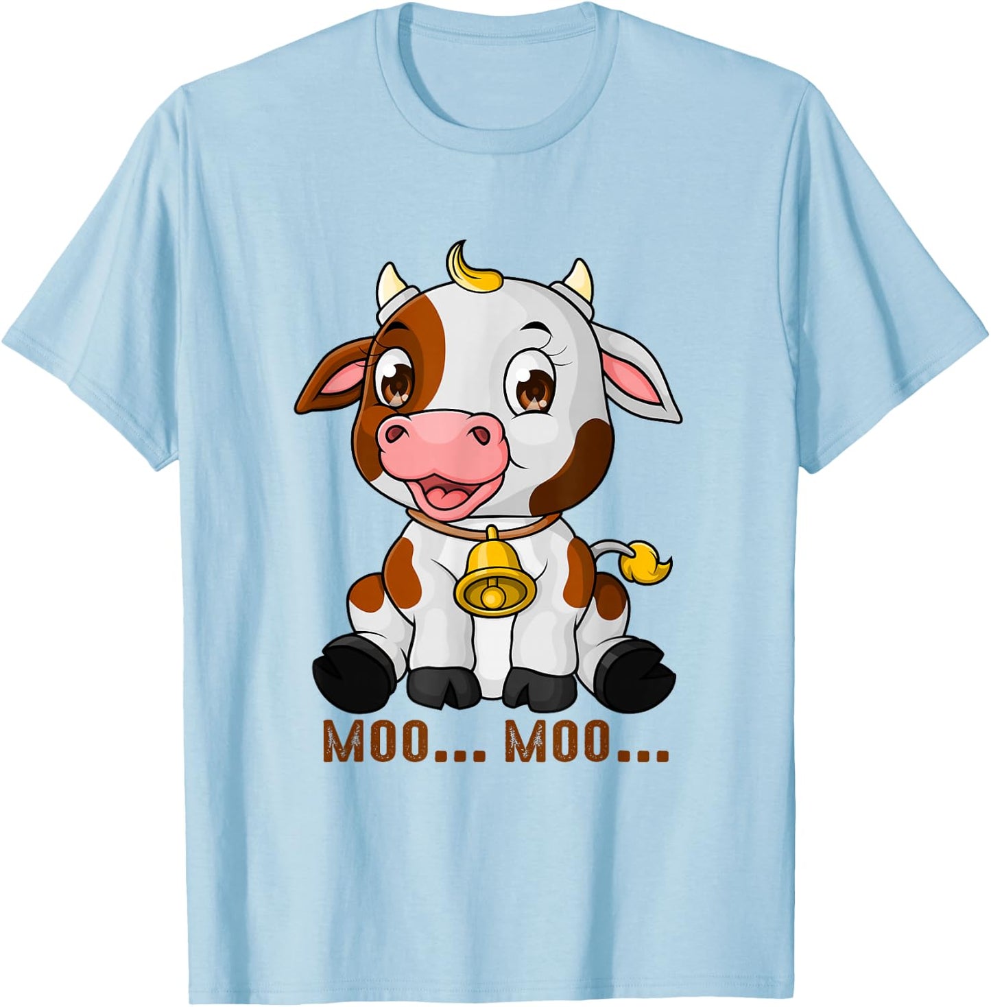 Moo Cow Funny Farmer cow Design for a moo moo T-Shirt - T-Shirt | Light Blue