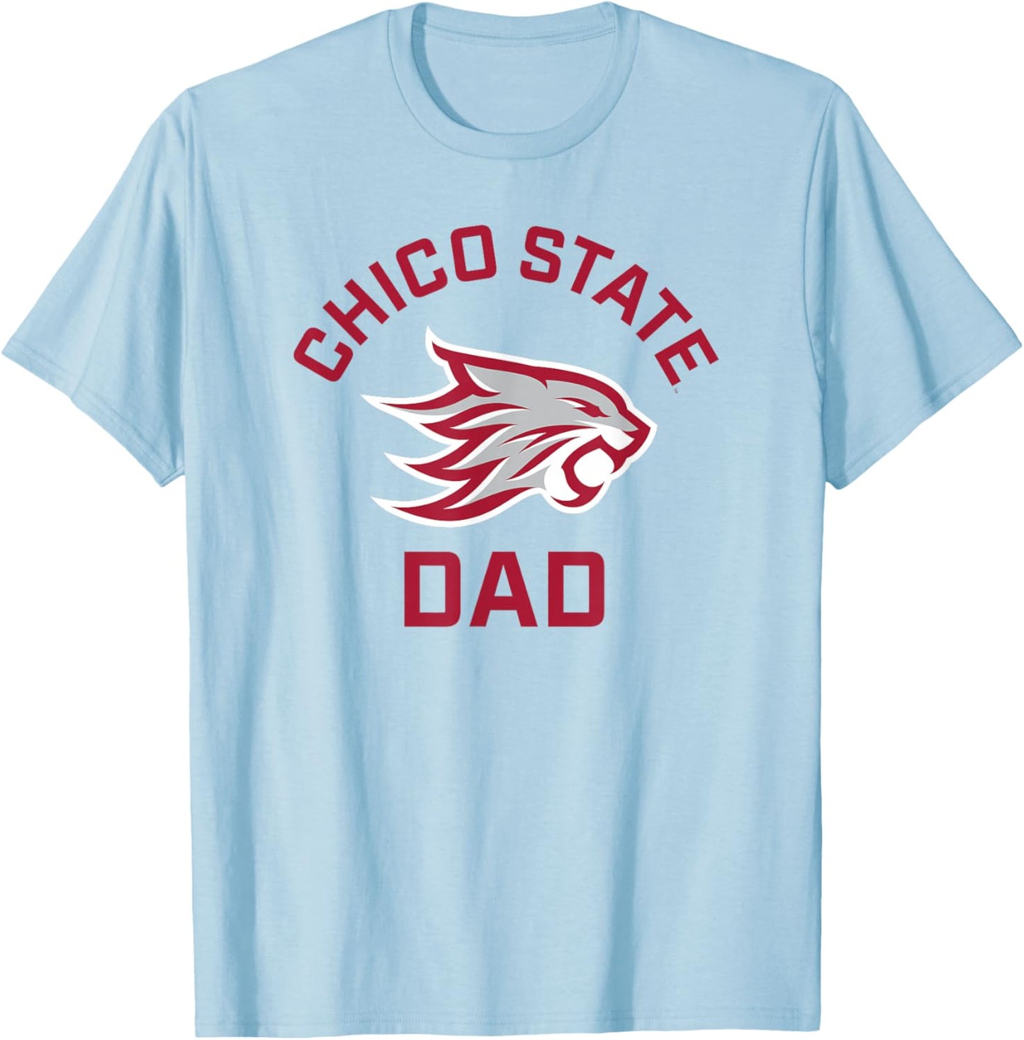 Chico State Wildcats Arched Dad T-Shirt - T-Shirt | Light Blue