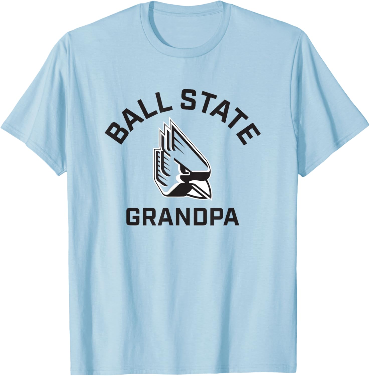 Ball State University Cardinals Arched Grandpa T-Shirt - T-Shirt | Light Blue