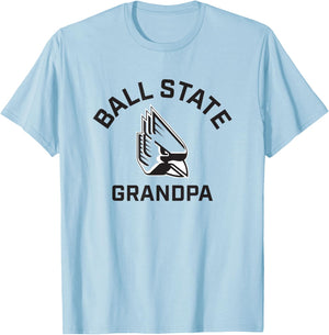 Ball State University Cardinals Arched Grandpa T-Shirt - T-Shirt | Light Blue