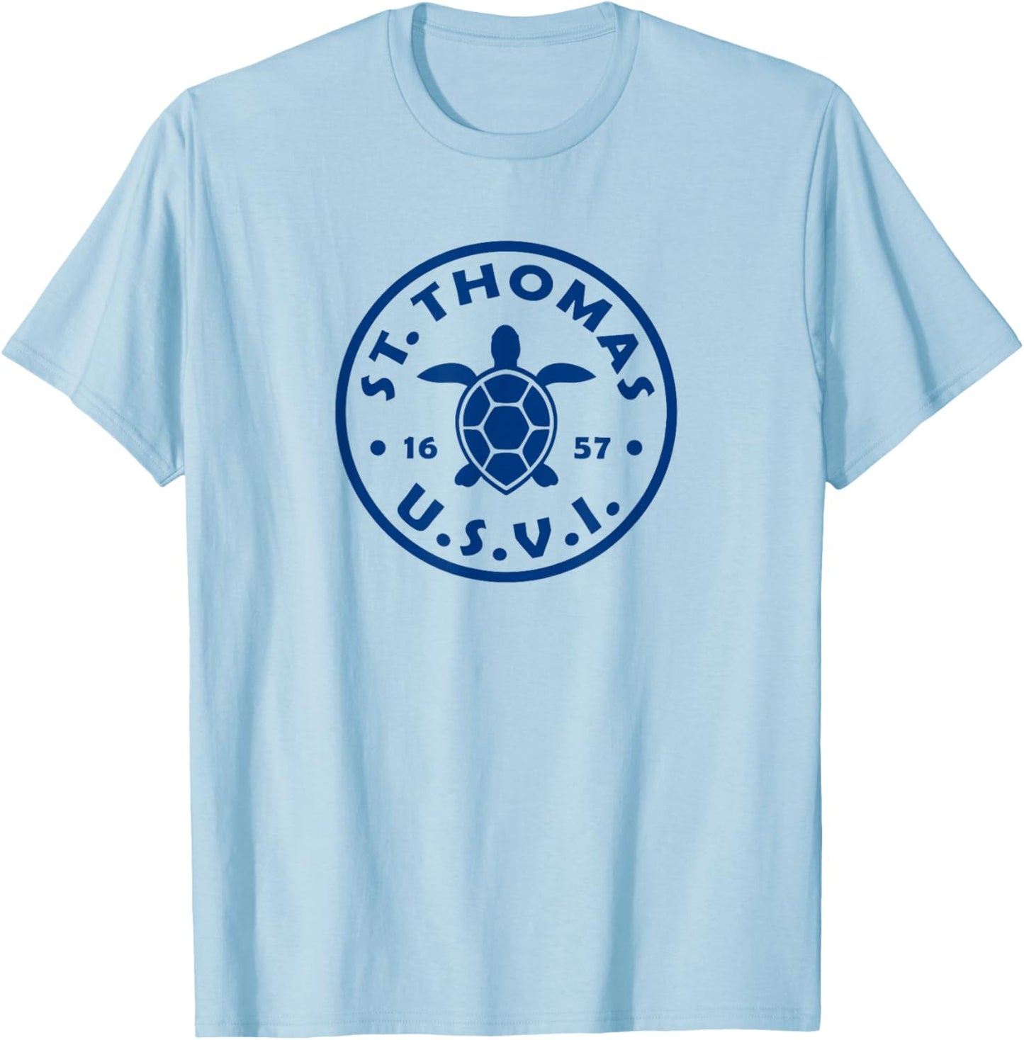 St Thomas USVI Sea Turtle Kids Souvenir T-Shirt - T-Shirt | Light Blue
