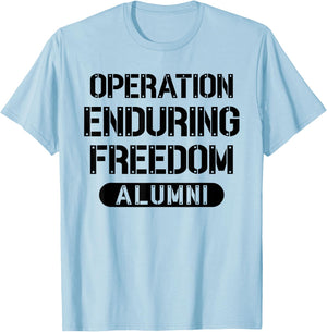 Operation Enduring Freedom Alumni Afghanistan OEF Veteran T-Shirt - T-Shirt | Light Blue