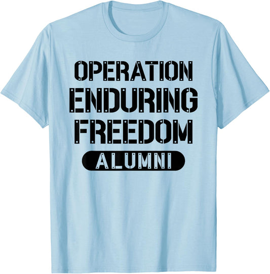 Operation Enduring Freedom Alumni Afghanistan OEF Veteran T-Shirt - T-Shirt | Light Blue