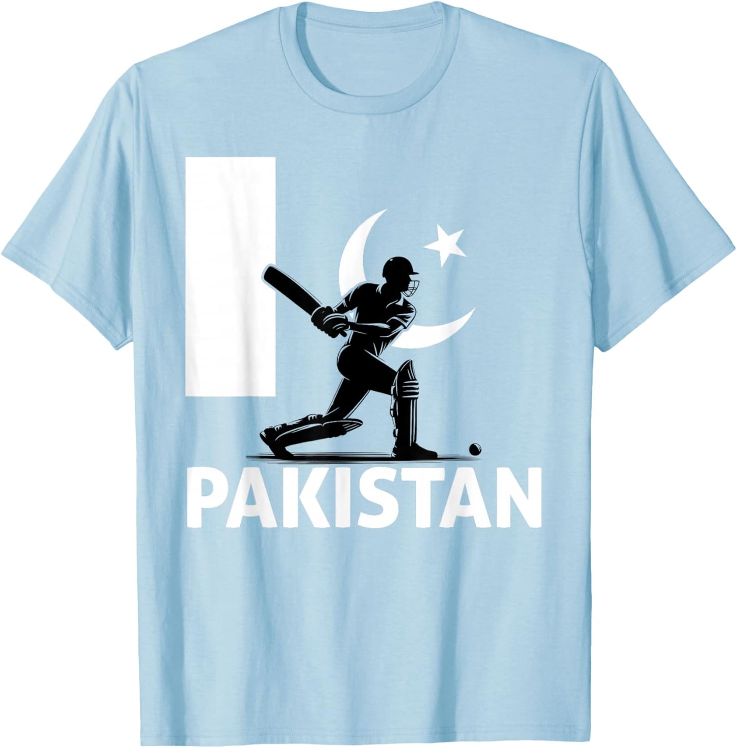Pakistan Cricket Pakistan Flag Pakistani Cricket T-Shirt - T-Shirt | Light Blue