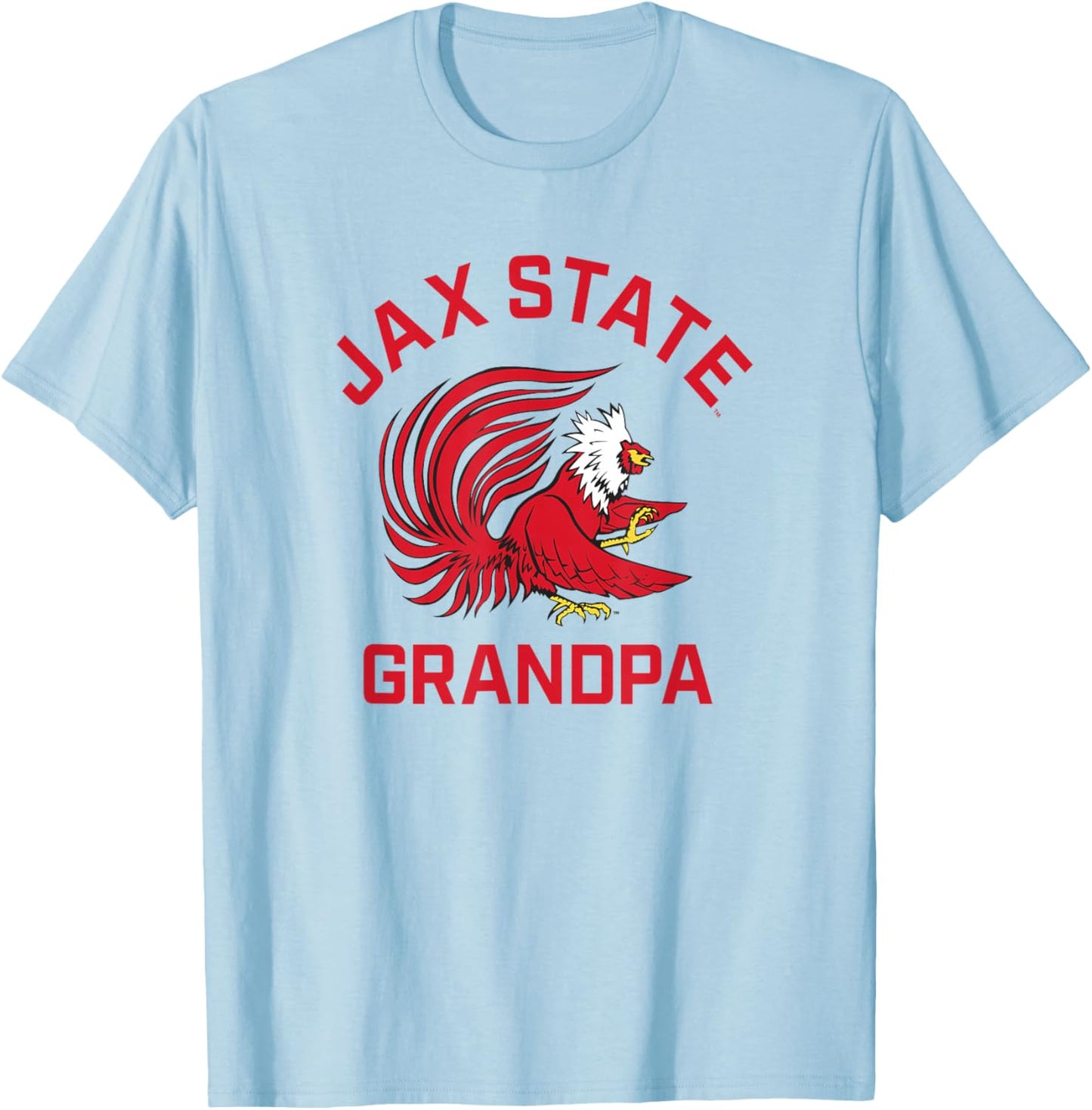 Jacksonville State University JSU Gamecocks Arched Grandpa T-Shirt - T-Shirt | Light Blue