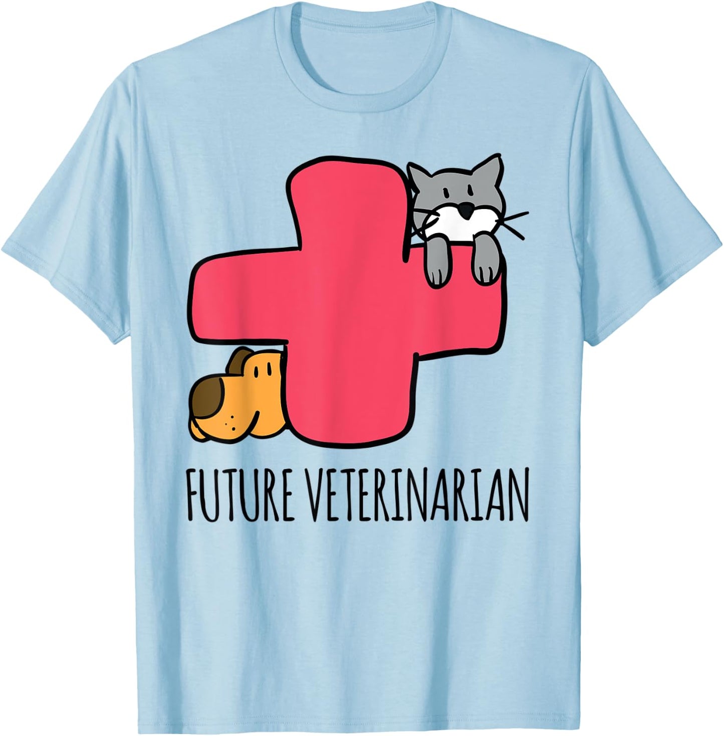 Future Veterinarian Funny Vet Student Animal Doctor Fun Gift T-Shirt - T-Shirt | Light Blue