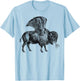 Funny design Buffalo Wings Hot Foodie Chicken Bison Vintage T-Shirt - T-Shirt | Light Blue