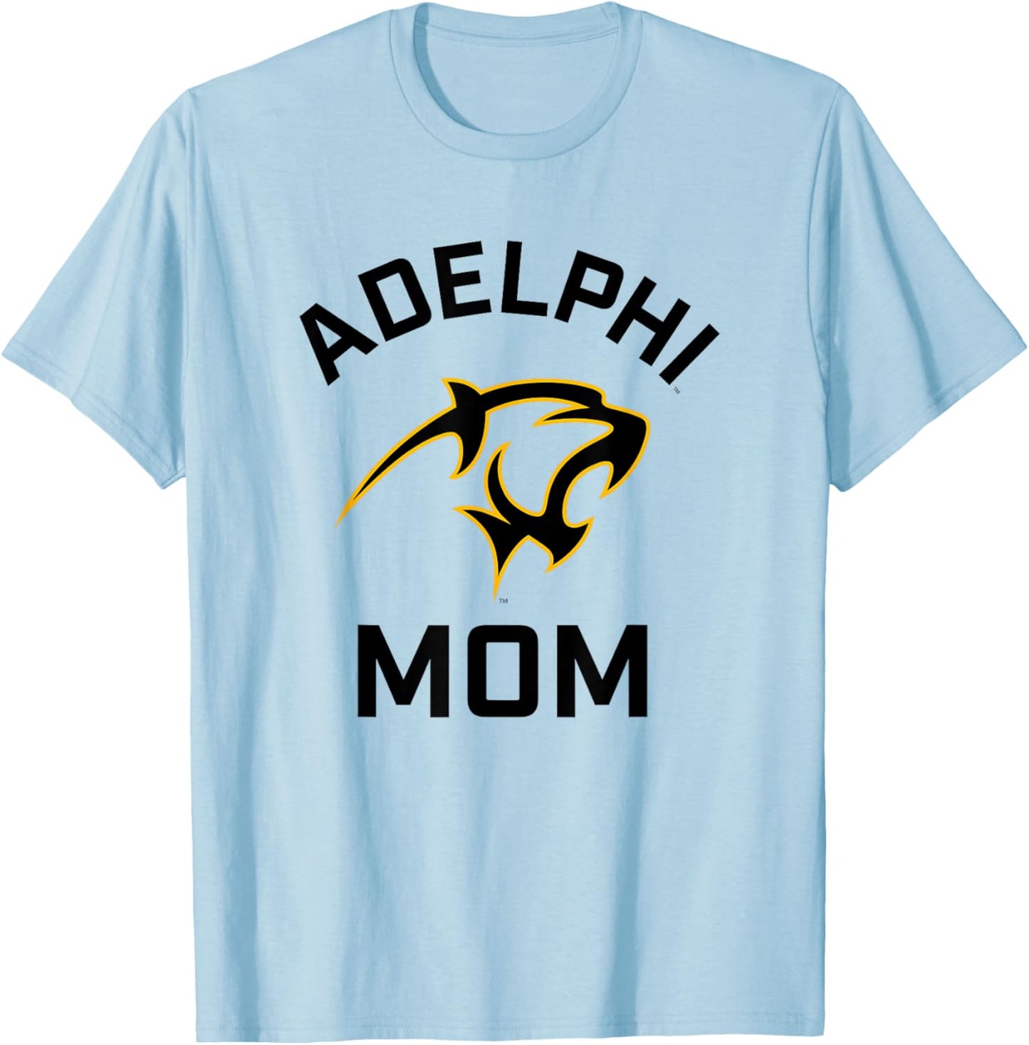 Adelphi University Panthers Arched Mom T-Shirt - T-Shirt | Light Blue