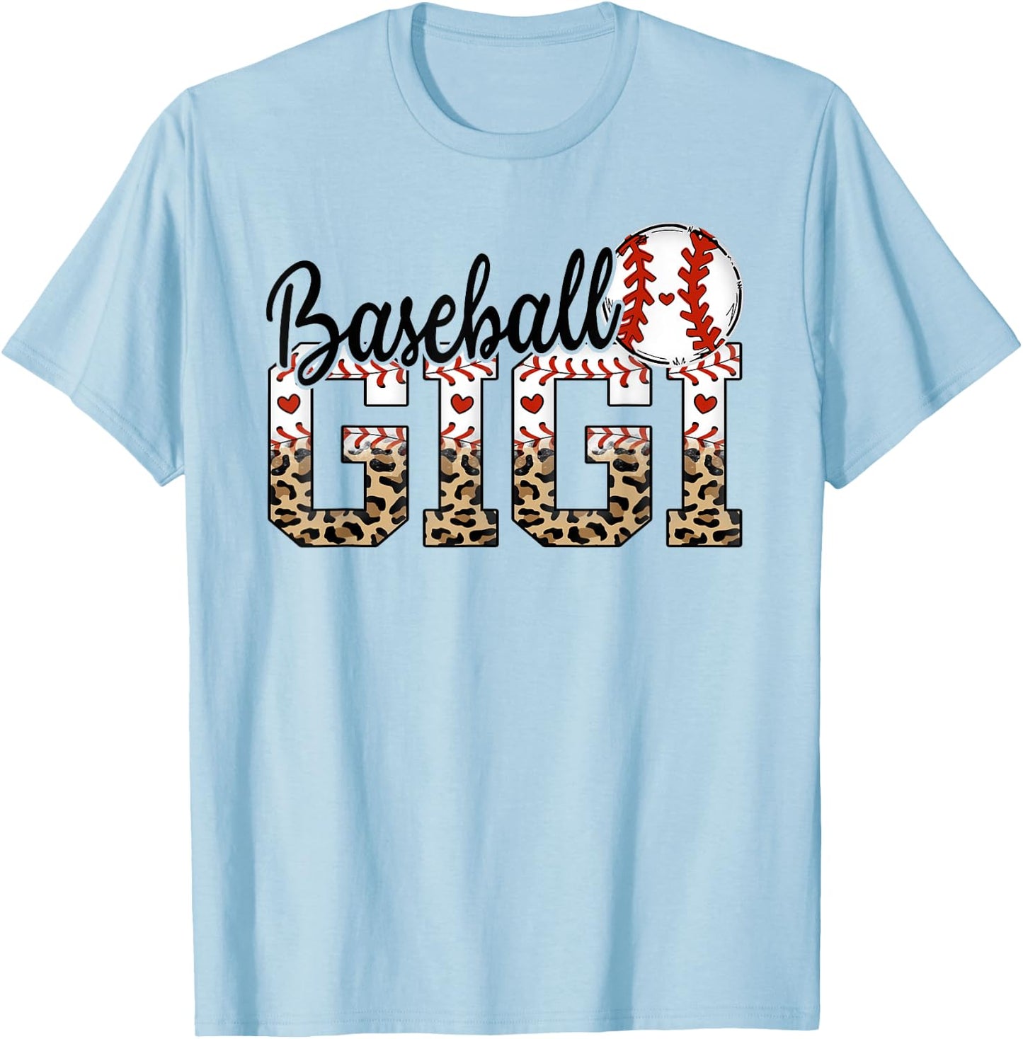 Baseball Gigi Women BallPark Gigi Baseball Mom Mother's Day T-Shirt - T-Shirt | Light Blue