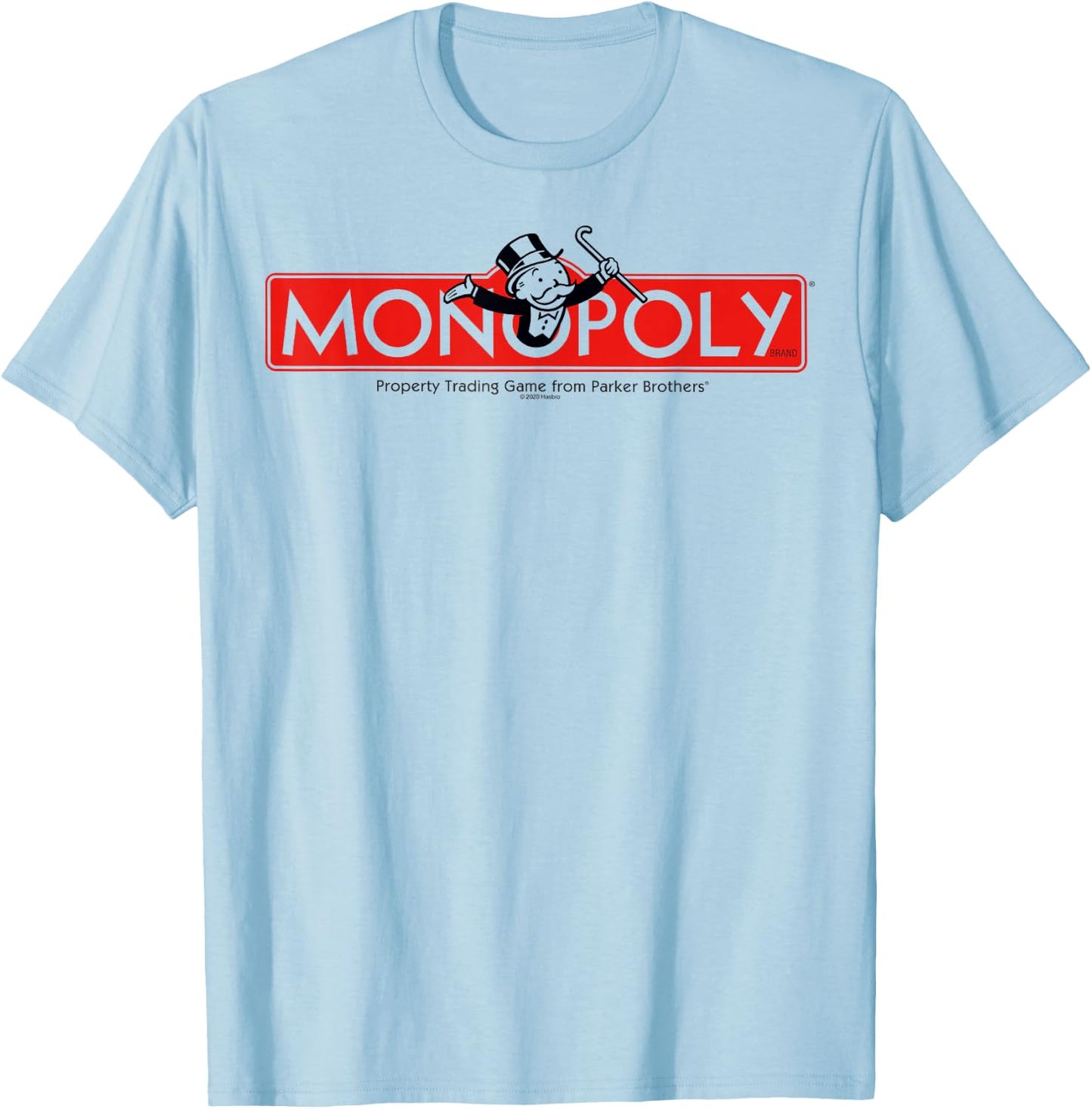 Monopoly Classic Vintage Game Board Title Logo T-Shirt - T-Shirt | Light Blue