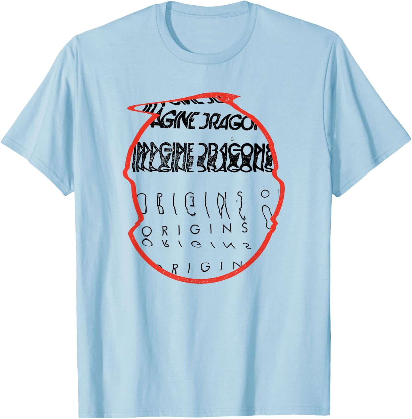 Imagine Dragons Origins Red Circle T-Shirt - T-Shirt | Light Blue