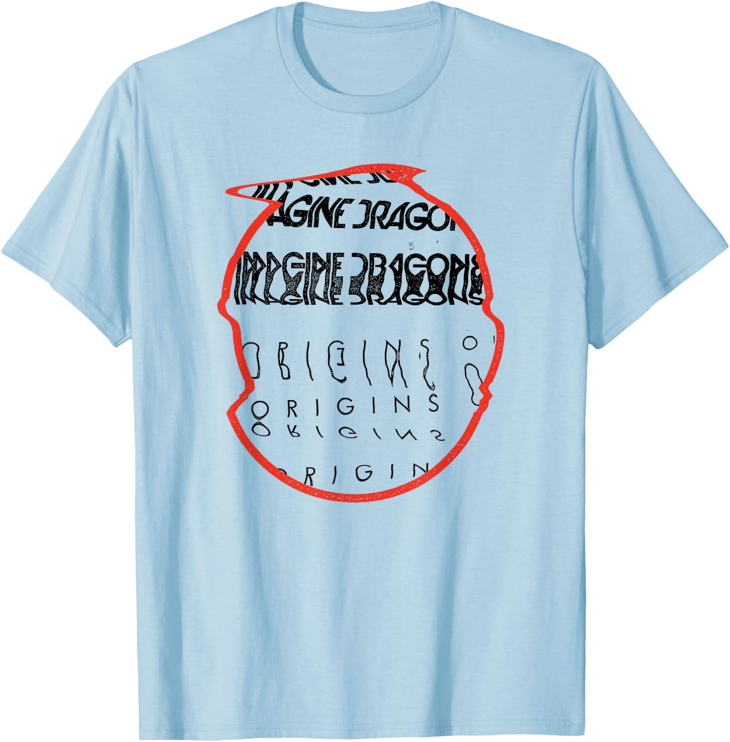 Imagine Dragons Origins Red Circle T-Shirt - T-Shirt | Light Blue