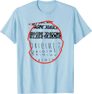 Imagine Dragons Origins Red Circle T-Shirt - T-Shirt | Light Blue