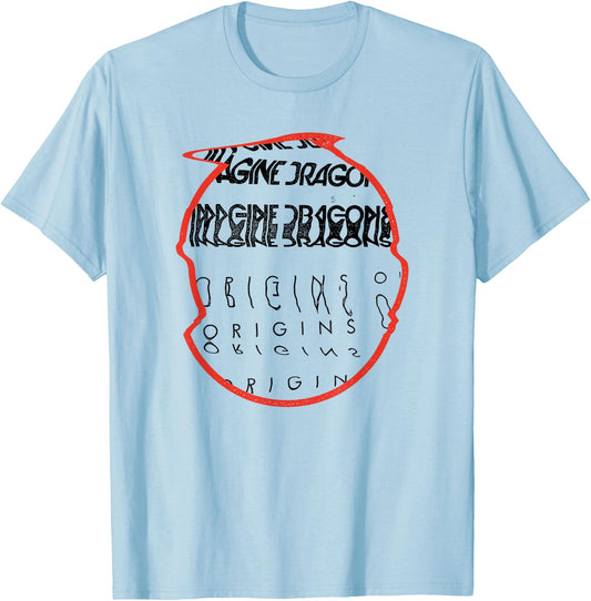 Imagine Dragons Origins Red Circle T-Shirt - T-Shirt | Light Blue
