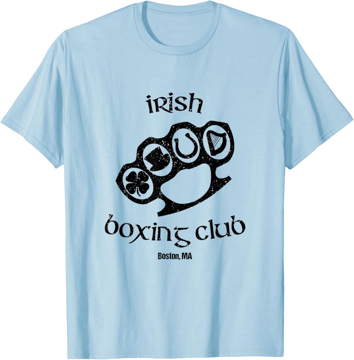 Great Irish Boxing Men Club Boston Fighting Pub St Patrick T-Shirt - T-Shirt | Light Blue