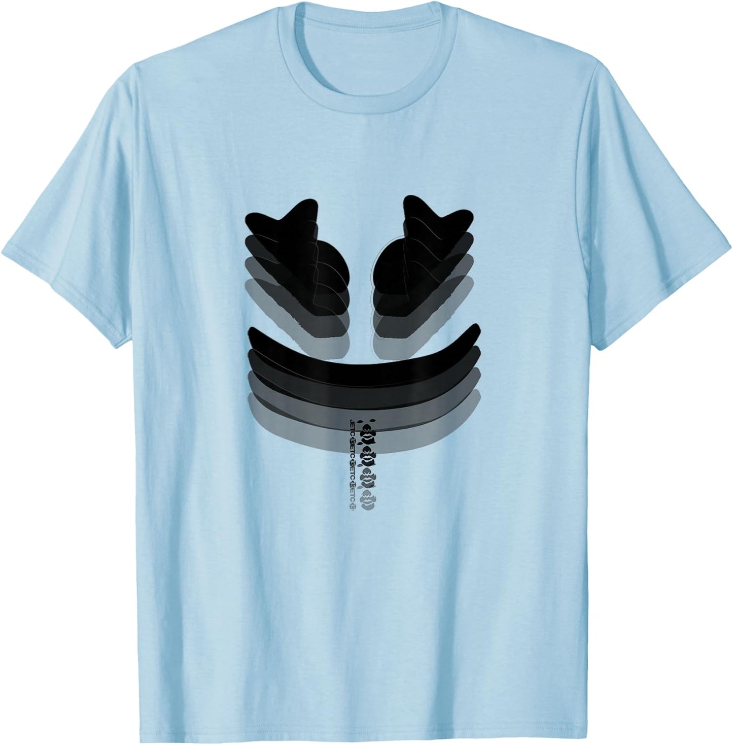 Funny Marshmallow Face T-Shirt - T-Shirt | Light Blue