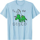 To The Disco Unicorn Riding Dinosaur T-Shirt - T-Shirt | Light Blue
