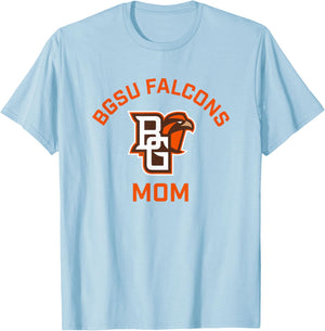 Bowling Green BGSU Falcons Arched Mom T-Shirt - T-Shirt | Light Blue
