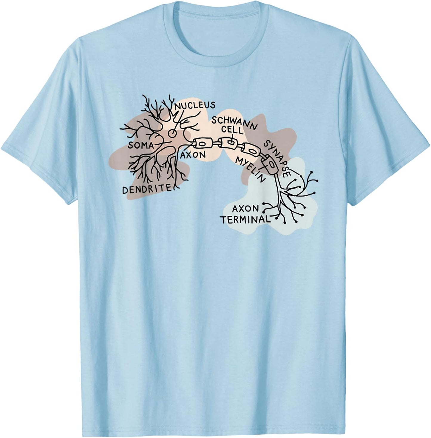 Neuroscience Neuro Neurologist Neurology Neuron Anatomy T-Shirt - T-Shirt | Light Blue