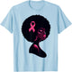 Breast Cancer Black African American Women Support Pink T-Shirt - T-Shirt | Light Blue