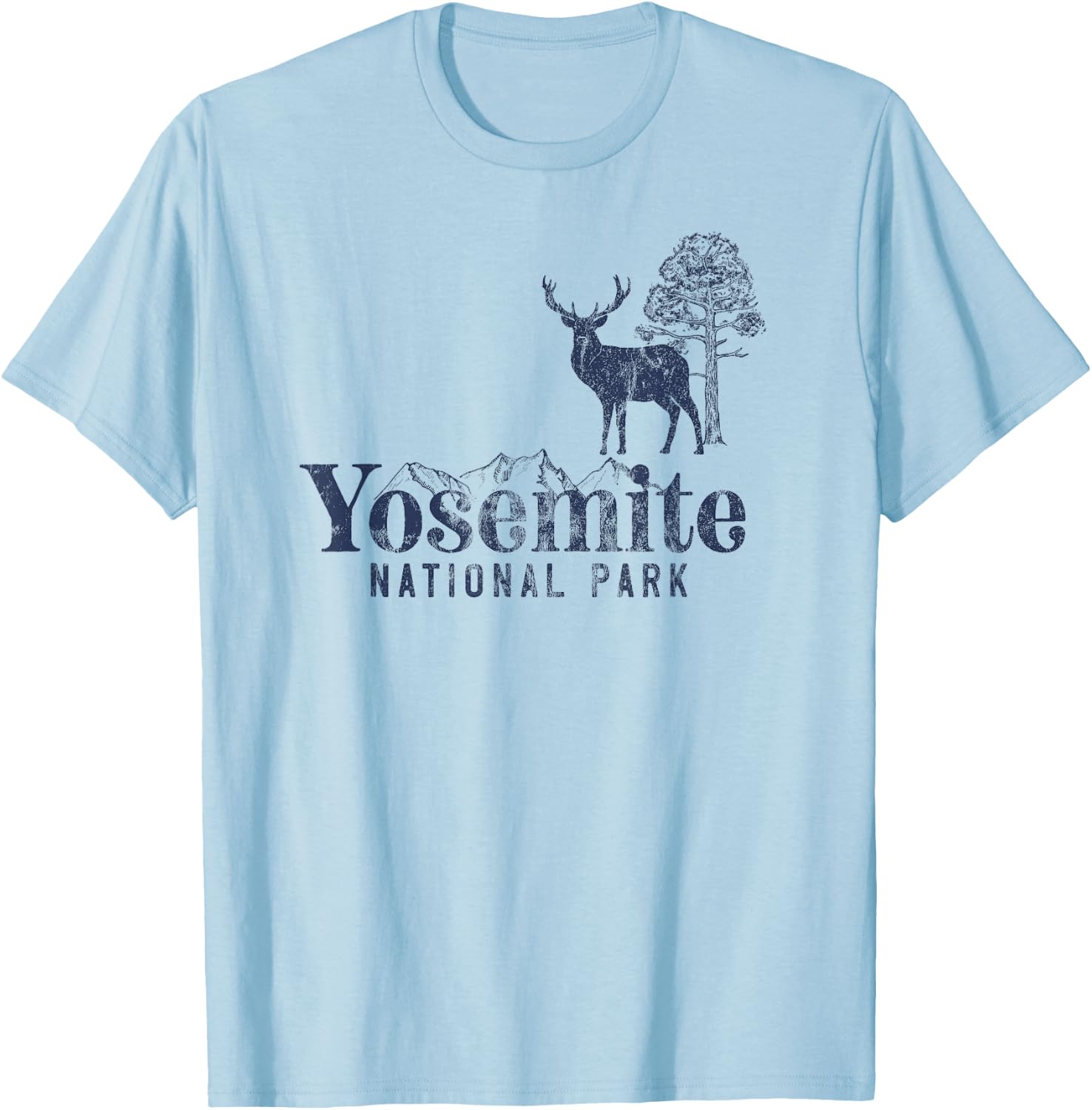 Yosemite National Park Retro Style Vintage - California T-Shirt - T-Shirt | Light Blue