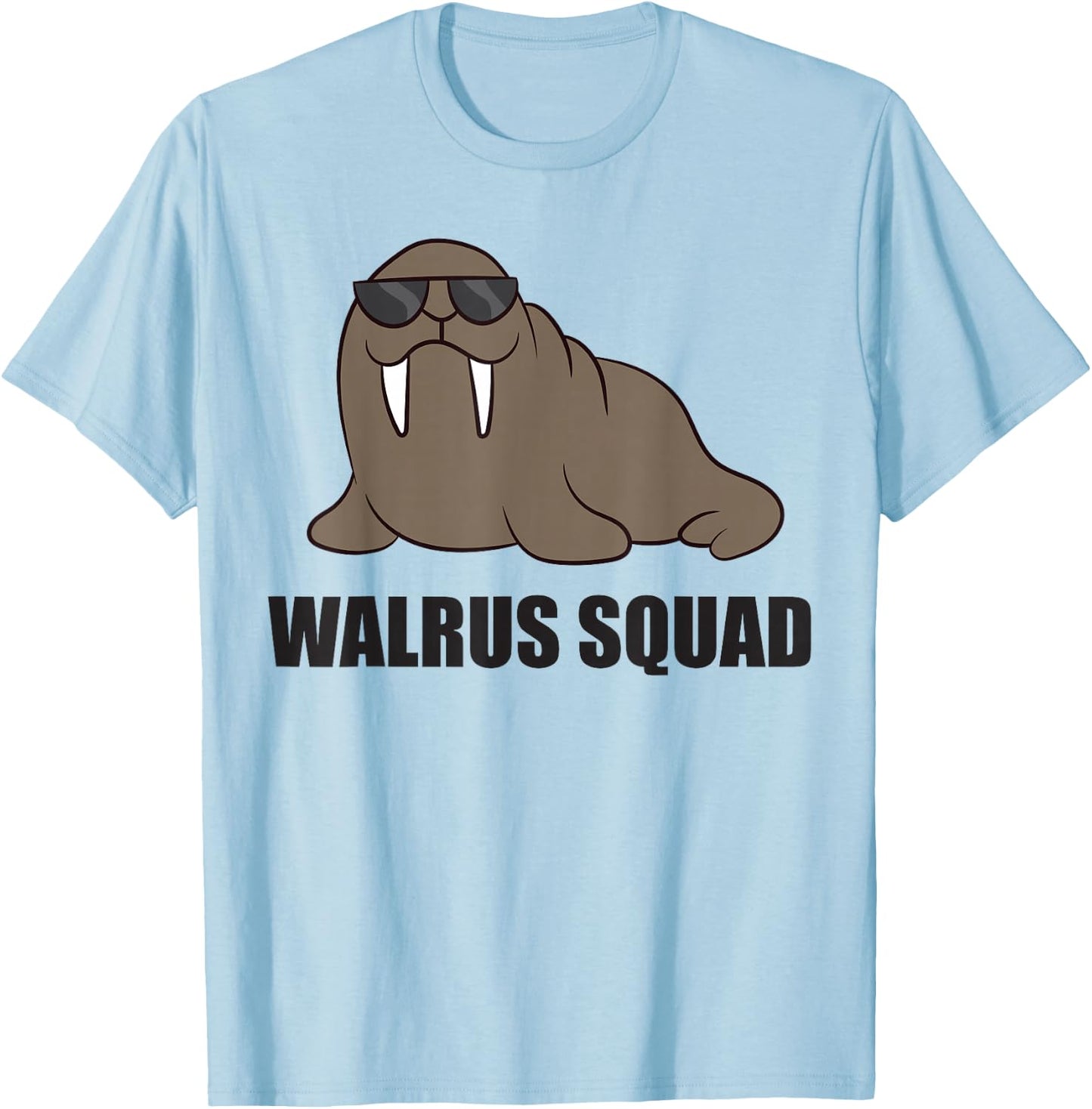 Team Walrus Funny Walrus Squad T-Shirt - T-Shirt | Light Blue