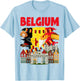Belgium Flag Outfit Idea For Kids & Novelty Belgian Flag T-Shirt - T-Shirt | Light Blue