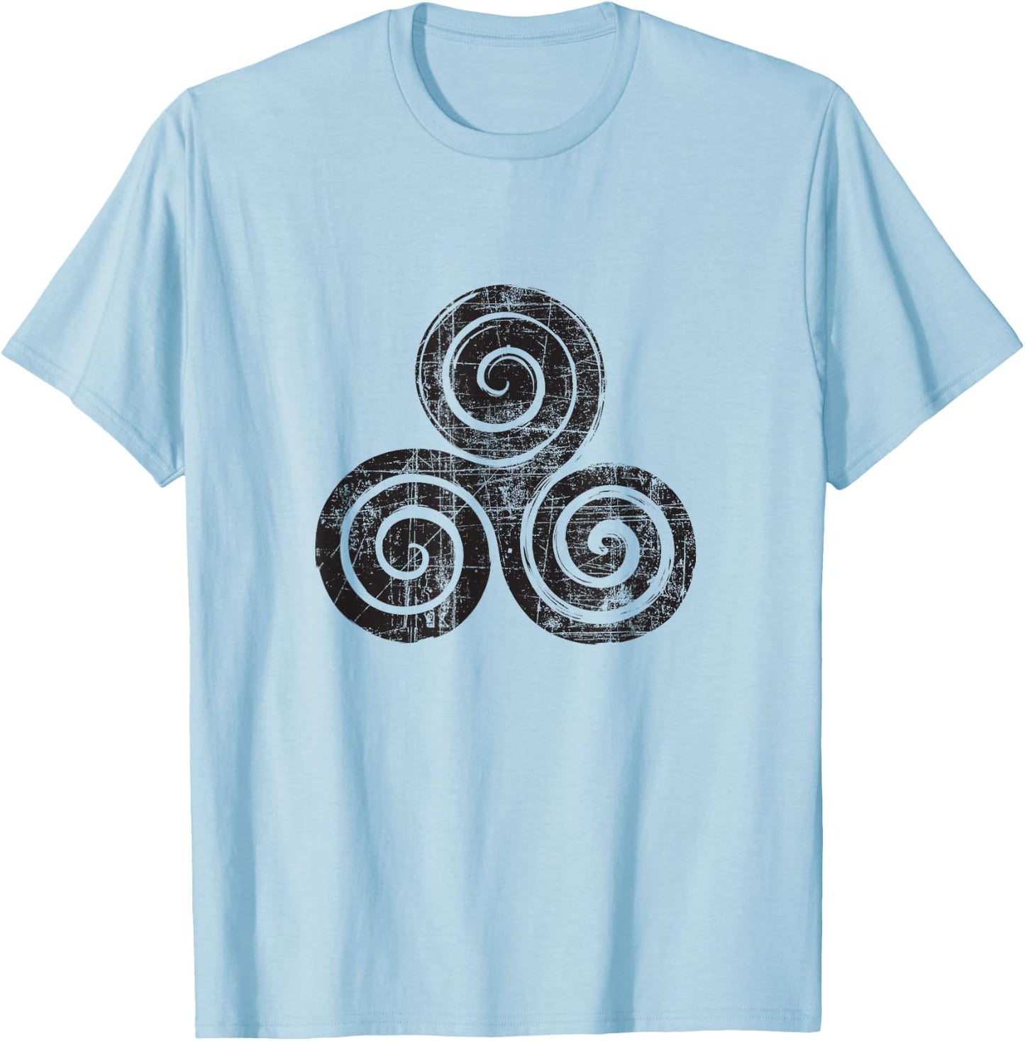Wiccan Triskele Triple Spiral Triskelion Celtic Knot T-Shirt - T-Shirt | Light Blue