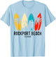Vintage Rockport Beach Texas Surfboarder T-Shirt - T-Shirt | Light Blue