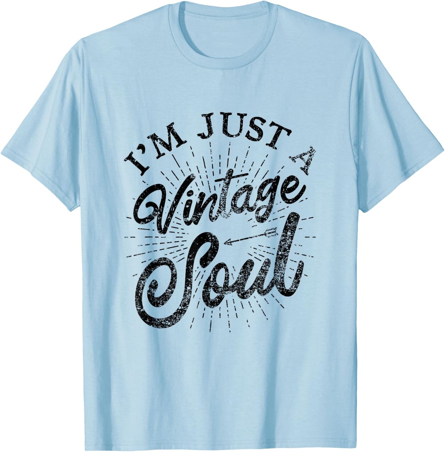 I'm Just A Vintage Soul Retro Boho Hippie T-Shirt - T-Shirt | Light Blue