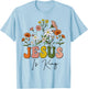 Floral Christian-Shirt Jesus Is King Cute Girl Teen Women T-Shirt - T-Shirt | Light Blue