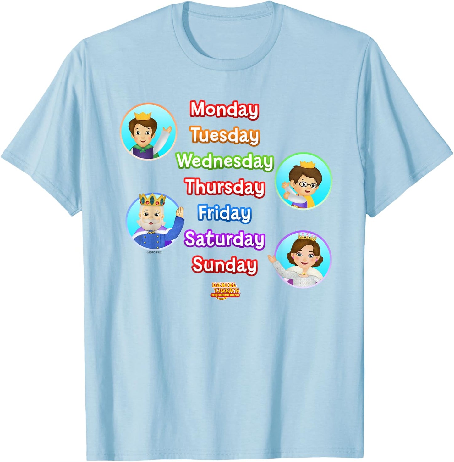 Daniel Tiger's Neighborhood: Royal Days of the Week T-Shirt - T-Shirt | Light Blue