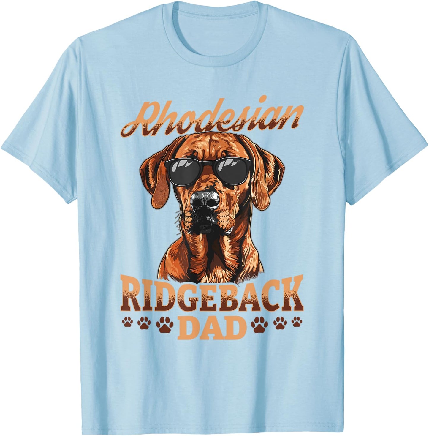 Rhodesian Ridgeback Dog Breed Rhodesian Ridgeback Dad T-Shirt - T-Shirt | Light Blue