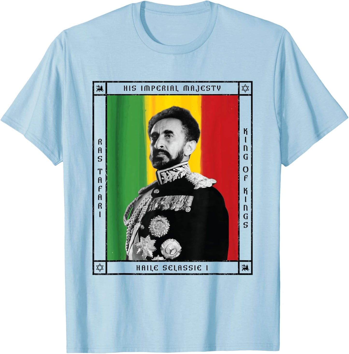 His Imperial Majesty Haile Selassie I T-Shirt - T-Shirt | Light Blue