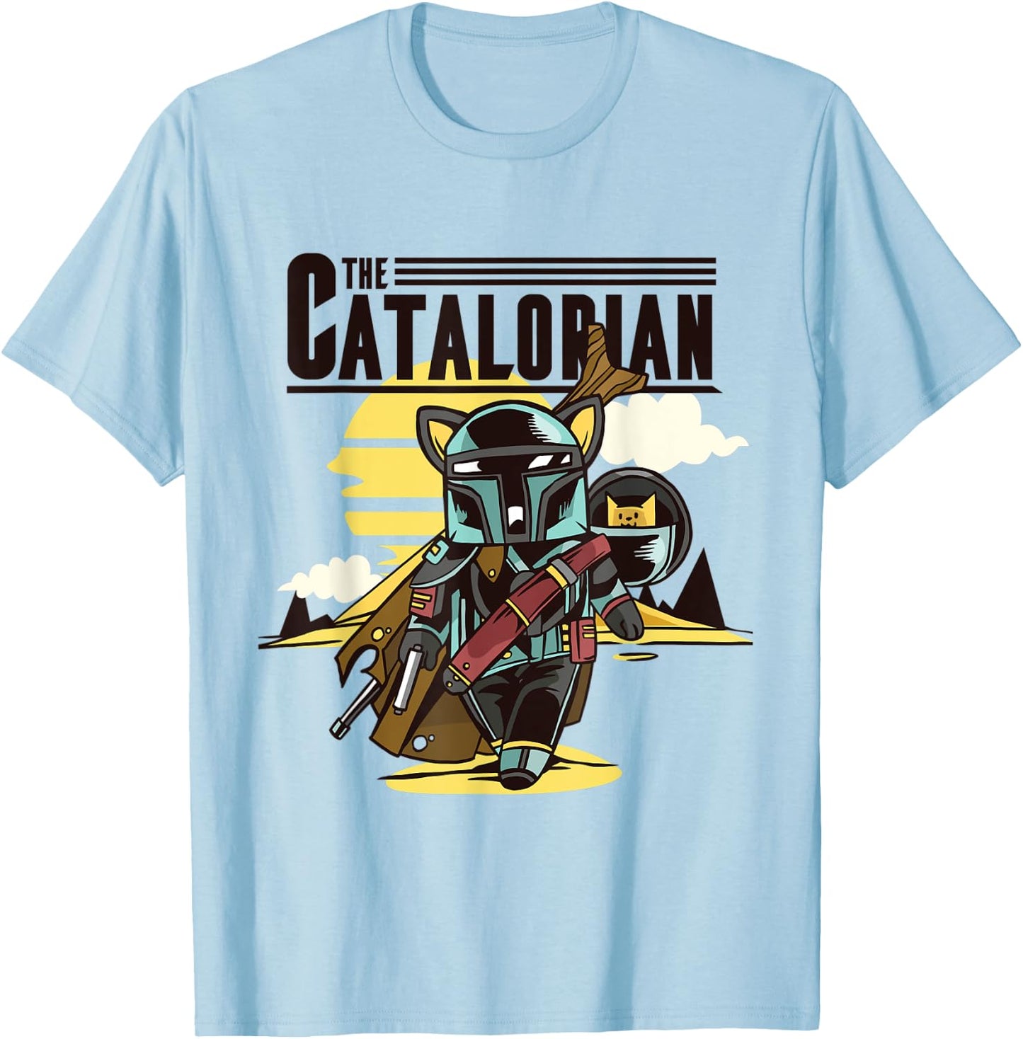 Funny Cat The Catalorian Gift cats wear lovers Cute Women Kids T-Shirt - T-Shirt | Light Blue
