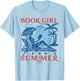 Women Vintage Book Girl Summer Bookish Vacation Funny Reader T-Shirt - T-Shirt | Light Blue