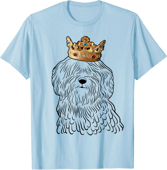Puli Dog Wearing Crown T-Shirt - T-Shirt | Light Blue