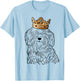 Puli Dog Wearing Crown T-Shirt - T-Shirt | Light Blue