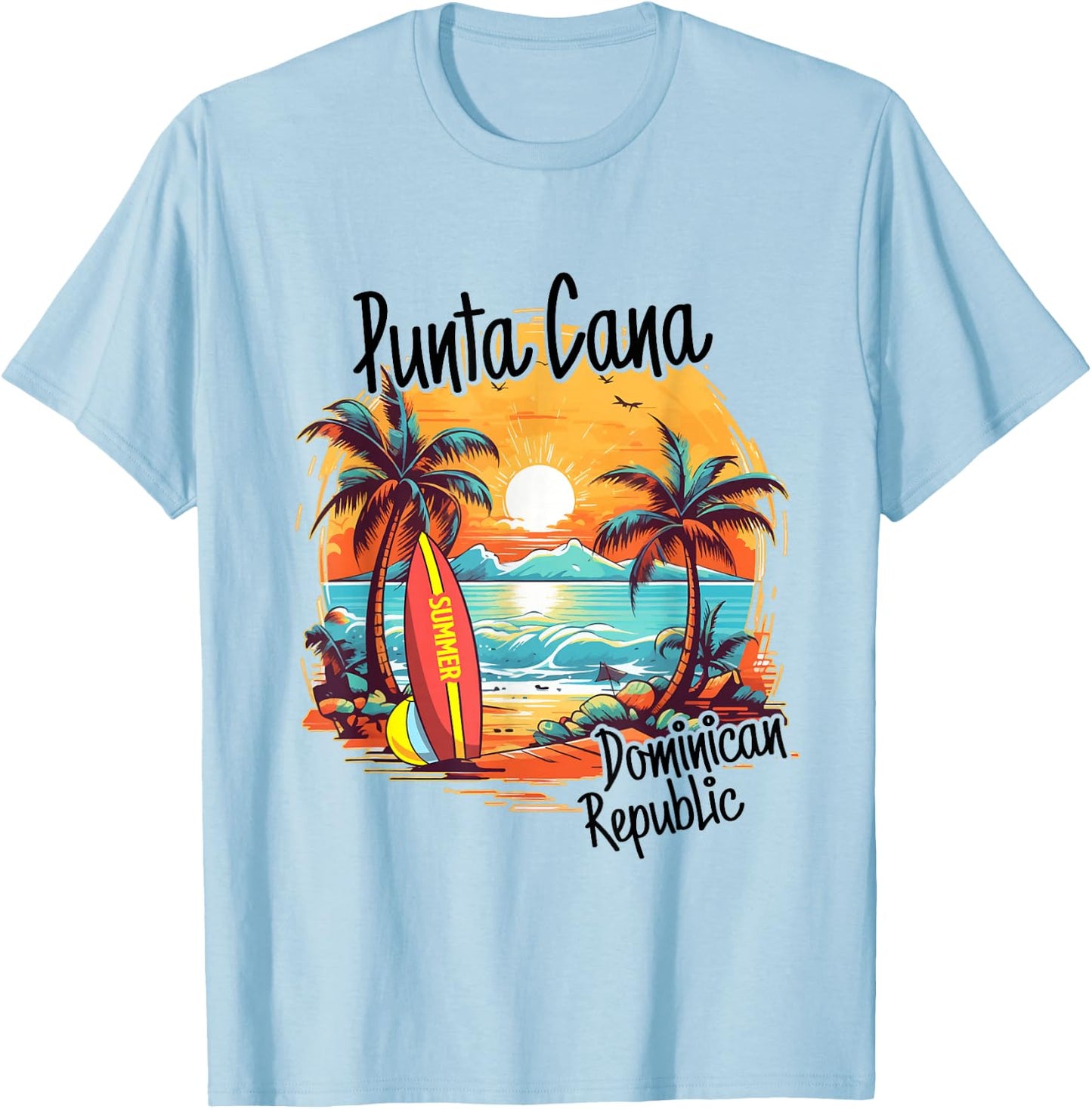 Punta Cana Dominican Republic Vacation Beach Family Trip T-Shirt - T-Shirt | Light Blue