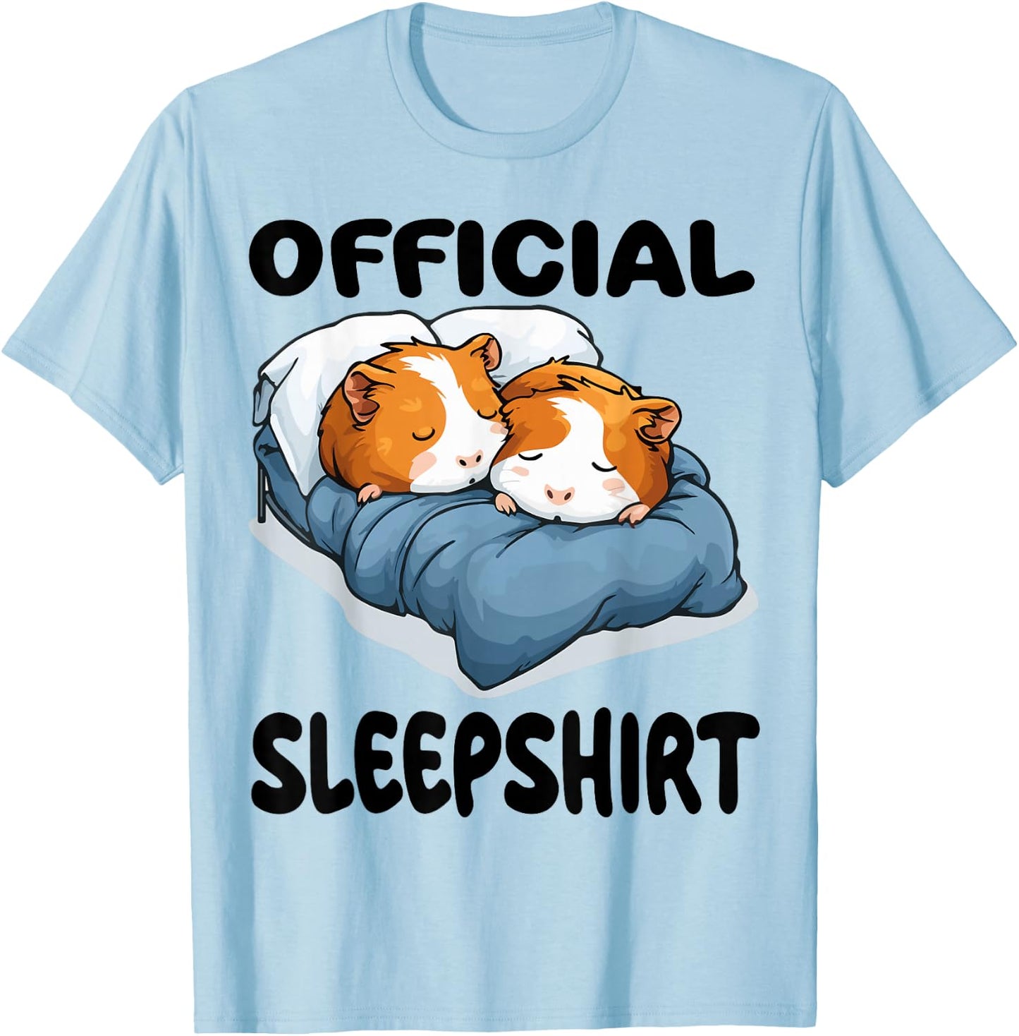 Guinea Pig Official Sleepshirt Pajamas Nightgown T-Shirt - T-Shirt | Light Blue