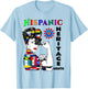 Hispanic Heritage Month Woman Latino Countries Flag T-Shirt - T-Shirt | Light Blue