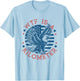 WTF Is a Kilometer Eagle USA Flag Funny Patriotic July 4th T-Shirt - T-Shirt | Light Blue
