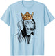 Great Dane Dog Wearing Crown T-Shirt - T-Shirt | Light Blue